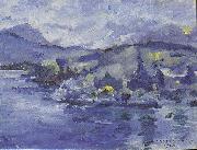 Lovis Corinth Lake Lucerne in the afternoon painting